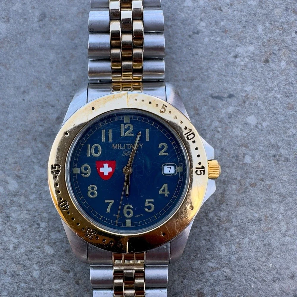 Swiss Military Watch 70028 All Stainless Steel Swiss Made Water Resistant 5 ATU